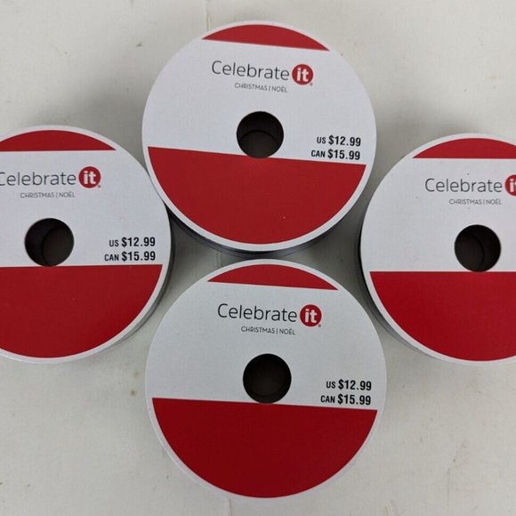 Buffalo Check Plaid Black & White Wired Crafting Ribbon 7/8 x 24 Ft Lot‎ of 4 - Picture 2 of 4